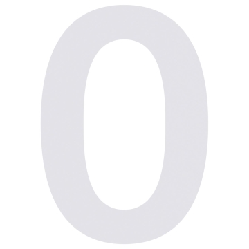 Numer na dom "0" biały