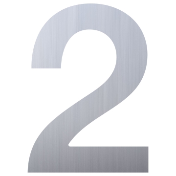 Numer na dom "2" stal szlachetna