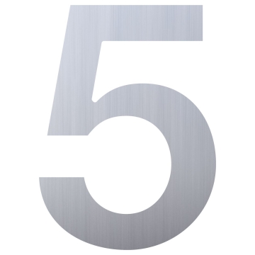 Numer na dom "5" stal szlachetna