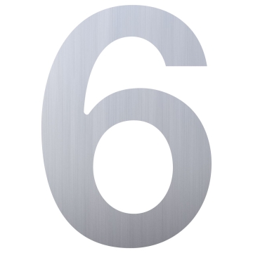 Numer na dom "6" stal szlachetna