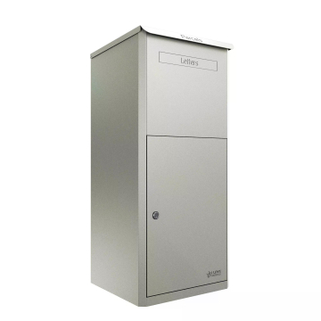 Skrzynka na paczki Brooklyn - Rozmiar L w kolorze szarym żwirowym