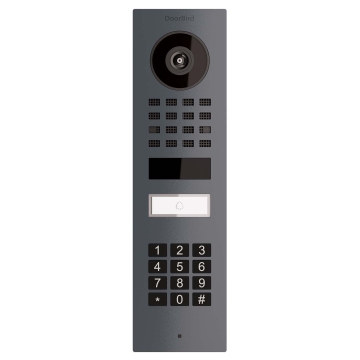 Domofon natynkowy Smart-ON Doorbird D1101KV z modułem klawiatury w kolorze antracytowym