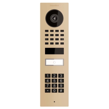 Domofon natynkowy Smart-ON Doorbird D1101KV z modułem klawiatury w kolorze beżowym