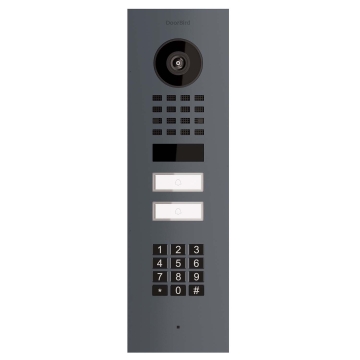 Domofon podtynkowy Smart-IN dla Two Doorbird D1102KV z modułem klawiatury antracyt
