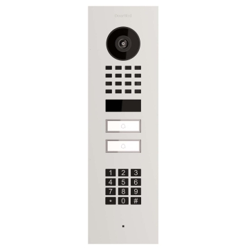 Domofon podtynkowy Smart-IN dla Two Doorbird D1102KV z modułem klawiatury w kolorze białym