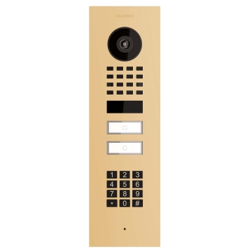 Domofon podtynkowy Smart-IN dla Two Doorbird D1102KV z modułem klawiatury w kolorze beżowym