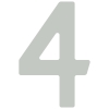 Samoprzylepny numer domu „4” - 40 mm na szary