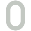 Samoprzylepny numer domu „0” - 40 mm na szary