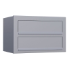 Skrzynka na listy Cube for two szara metaliczna