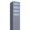 wolnostojaca skrzynka na listy Monolith for four szary metaliczny z klapą ze stali szlachetnej