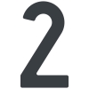 Samoprzylepny numer domu „2” - 40 mm w kolorze antracytowym