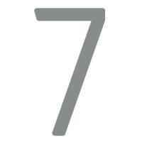 Numer na dom "7" szary metaliczny