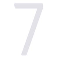 Numer na dom "7" biały